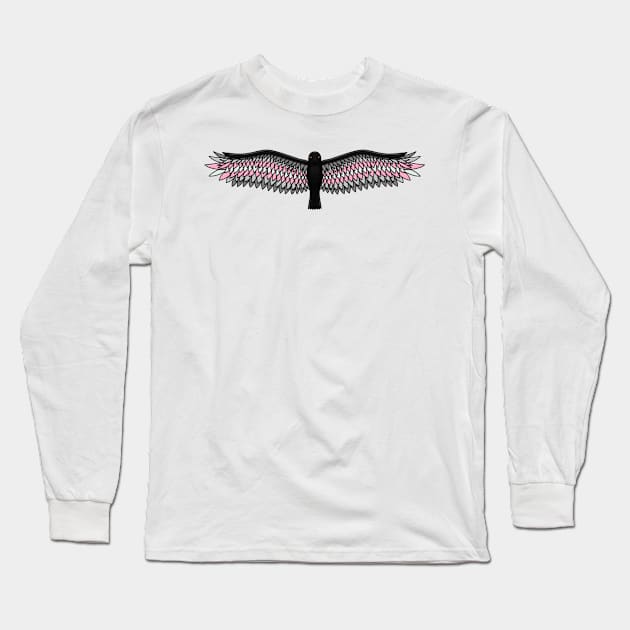 Fly With Pride, Raven Series - Demigirl Long Sleeve T-Shirt by StephOBrien